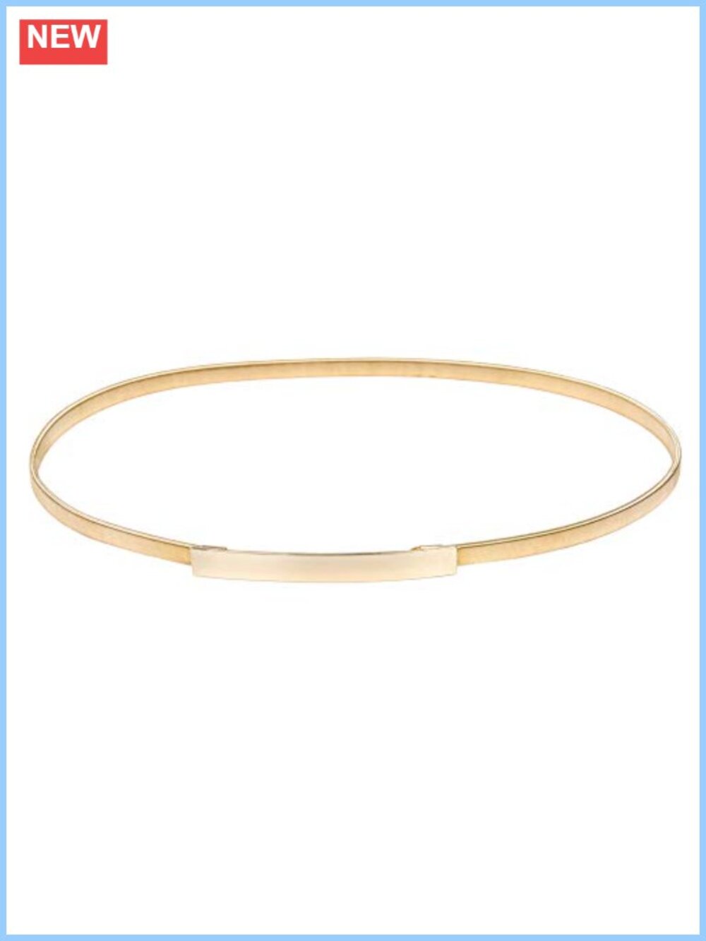 Women Skinny Metal Cinch Belt Elastic Waistband Hook Fastening Waist Belt
